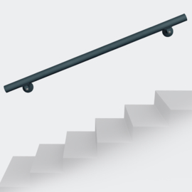 Trapleuning handrail wandbevestiging antraciet 100cm