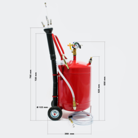 Pneumatische olie afzuiger oliepomp 22,7 liter