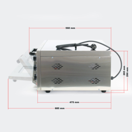 Pizza oven RVS 2000W met vuursteen voor pizza en gebak