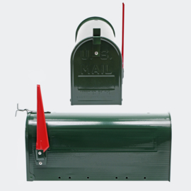 US Mailbox brievenbus Amerikaans Design groen met staander