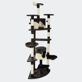 Krabpaal krabboom kattenboom zwart-wit 200cm