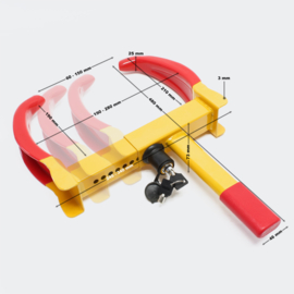 Wielklem anti-diefstal auto caravan aanhangwagen 175-225mm