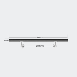 Trapleuning handrail wandbevestiging RVS 60cm