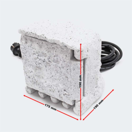 Tuinstopcontact met 2 contactdozen + timer IP44 Stone Design 1,5m kabel