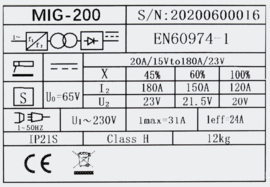 Laspost mobiel MIG - MAG met 40–180 Amp 0,6–1,0mm lasdraad