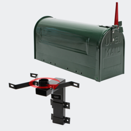 US Mailbox Brievenbus Amerikaans Design groen muurbevestiging