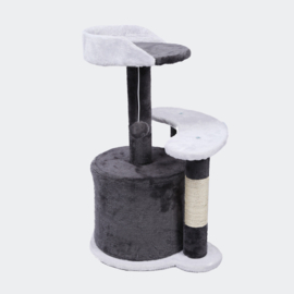 Krabpaal krabboom kattenboom grijs-wit 65cm
