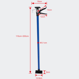 Telescopische gyproc stut 115-290cm tot 30kg