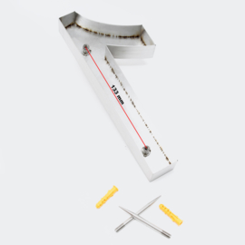 Huisnummer 1 Arial rvs/inox 3D 20cm weerbestendig