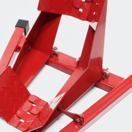 Inrijwielklem motorfiets standaard achterwiel (380kg) rood