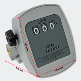 Brandstofteller doseermeter dieselbrandstof 3 bar 10-60 l/min aansluiting 1"