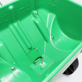 Strooiwagen groen tot 25kg met kunststof wielen