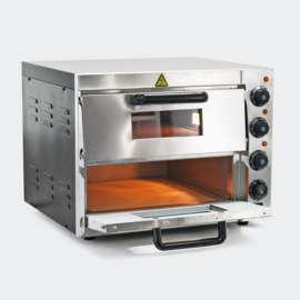 Pizza oven RVS 3000W dubbel met vuursteen en 2 ovens