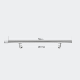 Trapleuning handrail wandbevestiging RVS 70cm