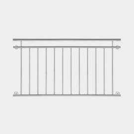 Balkonleuning reling balustrade RVS 90 x 156cm