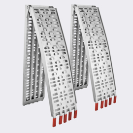 Oprijplaat opvouwbaar draagbaar aluminium 2 stuks 226cm 820kg