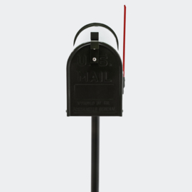 US Mailbox brievenbus Amerikaans Design zwart met staander