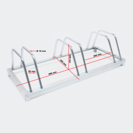 Fietsenrek 3 fietsen 88x39.5x24.5cm gegalvaniseerdv
