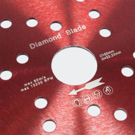 Diamant doorslijpschijf ⌀150 mm en 10 mm turbo segmenten