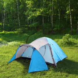 Iglo campingtent 3 personen blauw-grijs