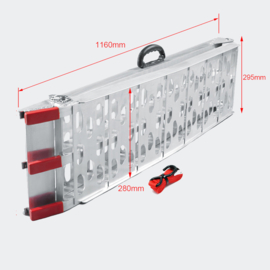 Oprijplaat opvouwbaar draagbaar aluminium 226cm 340kg