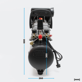 Luchtcompressor perslucht met 24L tankvolume 8 bar 200l/m
