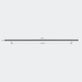 Trapleuning handrail wandbevestiging RVS 180cm
