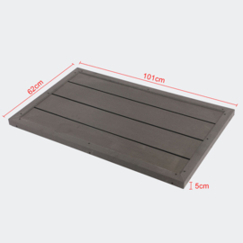 Buitendouche vloerplaat vloerelement Antislip 101x63x5.5 cm bruin