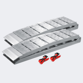 Oprijplaat opvouwbaar draagbaar aluminium 2 stuks 228cm 1360kg
