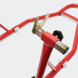 Inrijwielklem motorfiets standaard achterwiel (450kg) rood