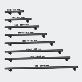 Trapleuning handrail wandbevestiging zwart 190cm