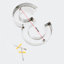 Huisnummer 3 Arial rvs/inox 3D 20cm weerbestendig