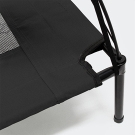 Hondenbed met luifel draagbaar zwart XL 122x91x95cm