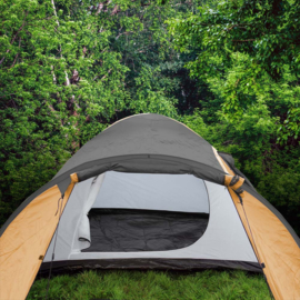 Iglo campingtent 3 personen oranje-zwart