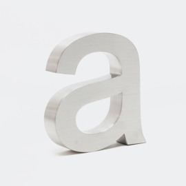 Huisletter a Arial rvs/inox 3D 20cm weerbestendig