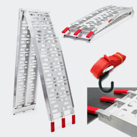 Oprijplaat opvouwbaar draagbaar aluminium 220cm 340kg