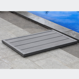Buitendouche vloerplaat vloerelement Antislip 101x63x5.5 cm bruin