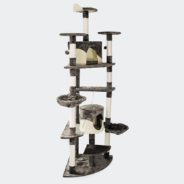Krabpaal krabboom kattenboom grijs-wit 200cm