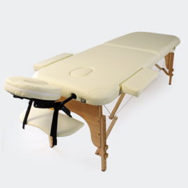 Massagetafel therapiebank met 2 zones beige