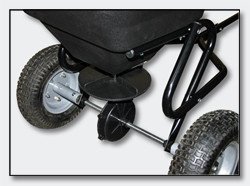 Strooiwagen tot 30kg met luchtbanden aanhanger