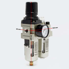 Perslucht compressor filter regelaar waterafscheider 1/4"
