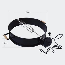 Elektrische Grill Spit Ø 57cm hoogte 15cm gecoat staal