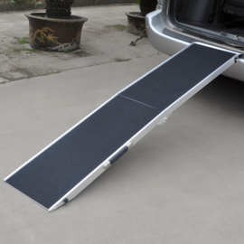 Hondenloopplank opvouwbaar 210x48cm aluminium anti-slip