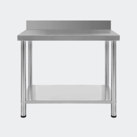 Werktafel inox rvs tuintafel 120 x 60 x 85 cm met rand