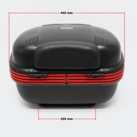 Helmkoffer topkoffer voor moto bromfiets scooter mat zwart 31 liter