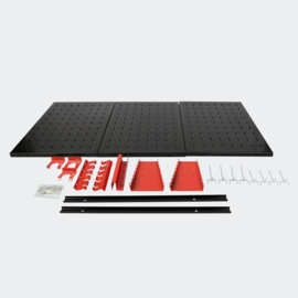 Opberger gereedschap 3 geperforeerde panelen en 17 haken 120x60cm