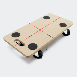 Meubelroller meubelkar rolplateau 580x290mm 250kg
