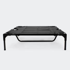 Hondenbed verhoogd ligbed zwart large tot 25kg 92x77x20cm
