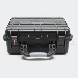 Opbergkoffer Hardcase zwart large 40.6x33x17.4cm