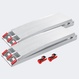 Oprijplaat opvouwbaar draagbaar aluminium 2 stuks 226cm 680kg